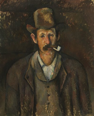 Man met een pijp, c.1892-95 door Paul Cézanne